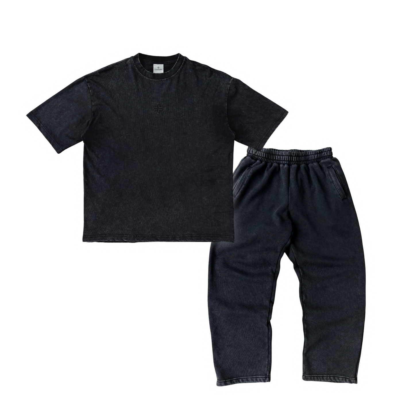 UNIFORM 0 TEE & JOGGERS [BLACK]